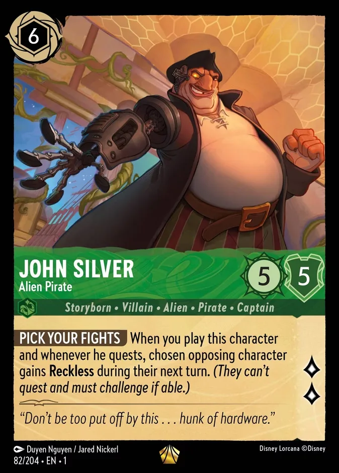 John Silver #82 The First Chapter Disney Lorcana card