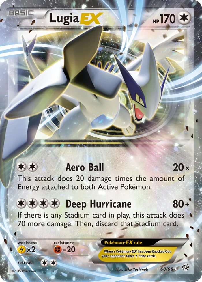 Lugia-EX #68 Ancient Origins Pokemon card