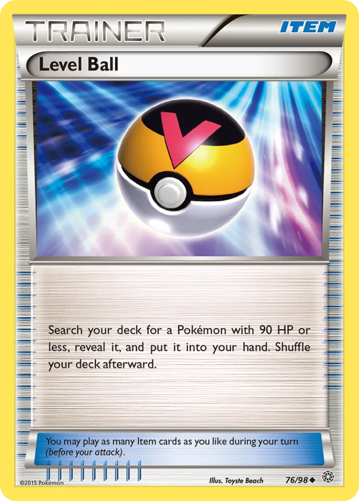 Level Ball #76 Ancient Origins Pokemon card