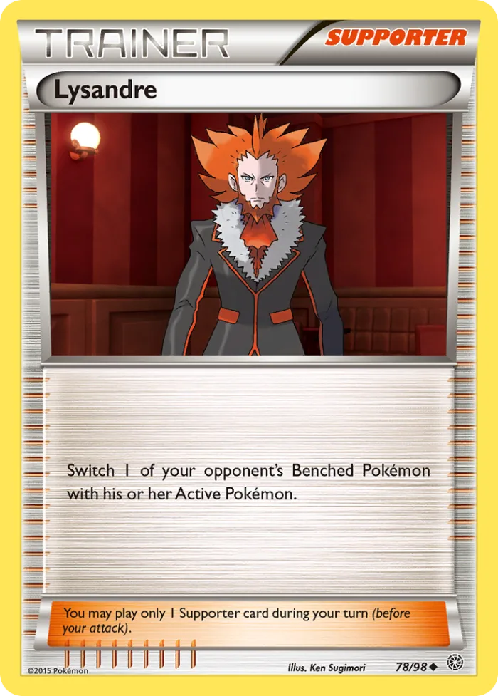 Lysandre #78 Ancient Origins Pokemon card