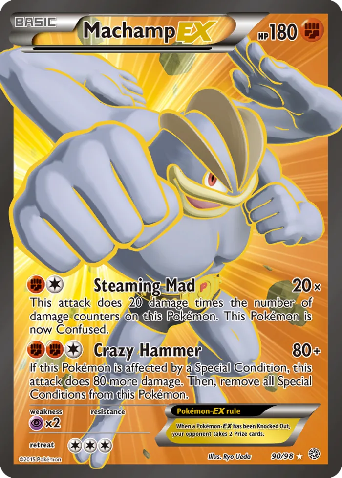 Machamp-EX #90 Ancient Origins Pokemon card