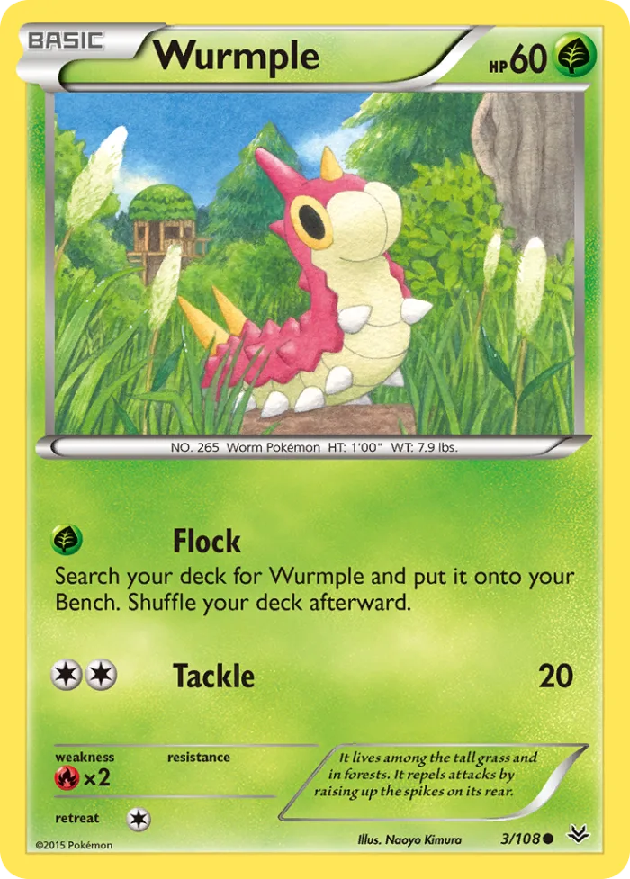 Wurmple #3 Roaring Skies Pokemon card