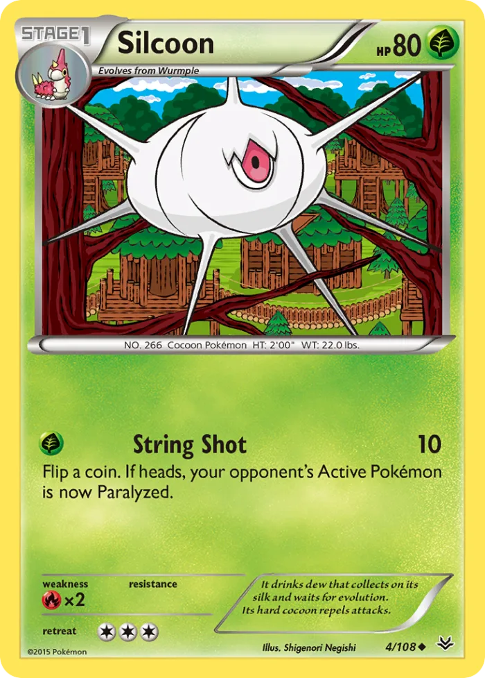 Silcoon #4 Roaring Skies Pokemon card