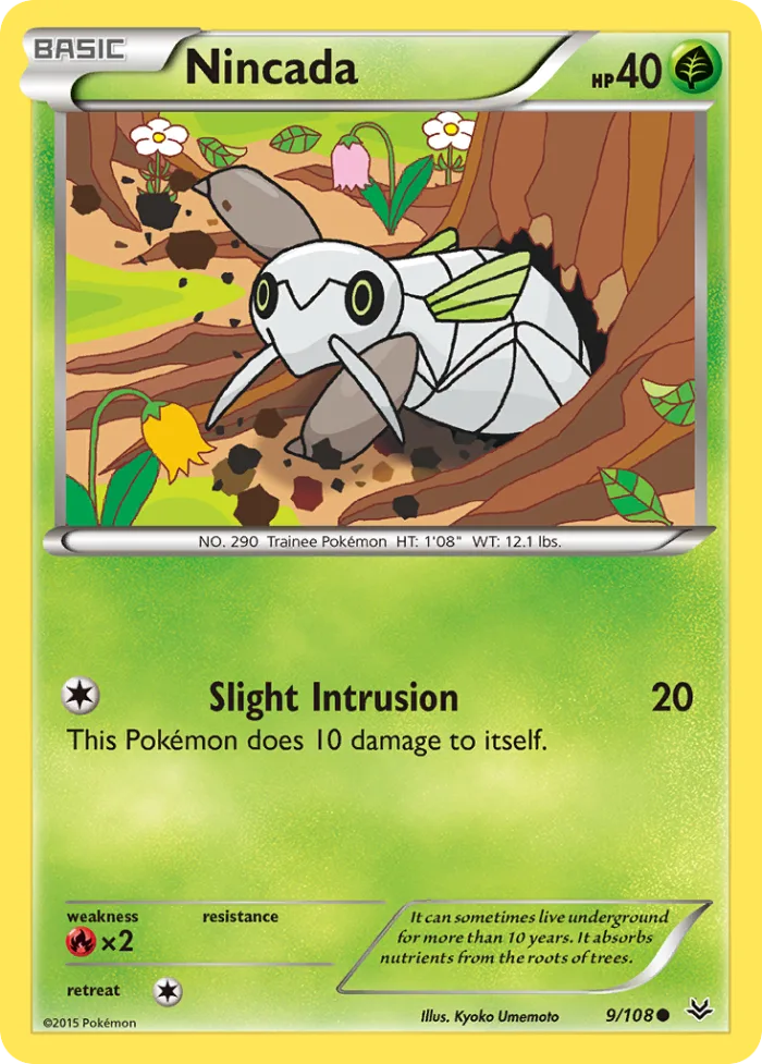 Nincada #9 Roaring Skies Pokemon card