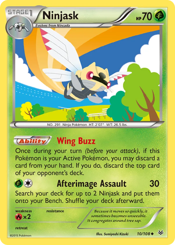 Ninjask #10 Roaring Skies Pokemon card