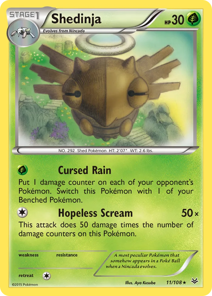 Shedinja #11 Roaring Skies Pokemon card