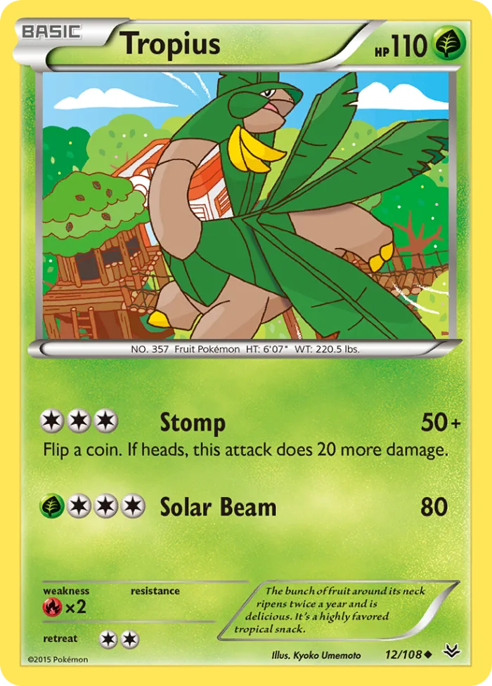 Tropius #12 Roaring Skies Pokemon card