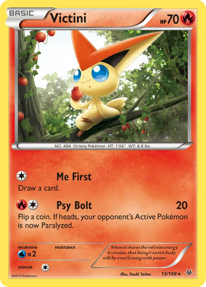 Victini #13 Roaring Skies Pokemon card
