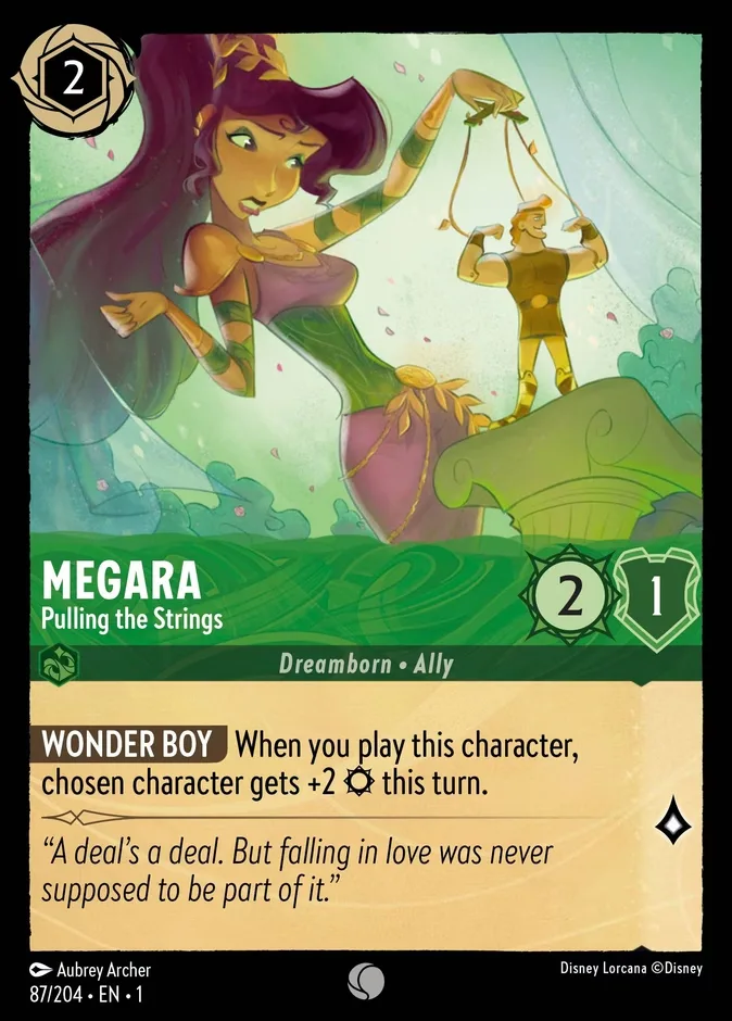 Megara #87 The First Chapter Disney Lorcana card