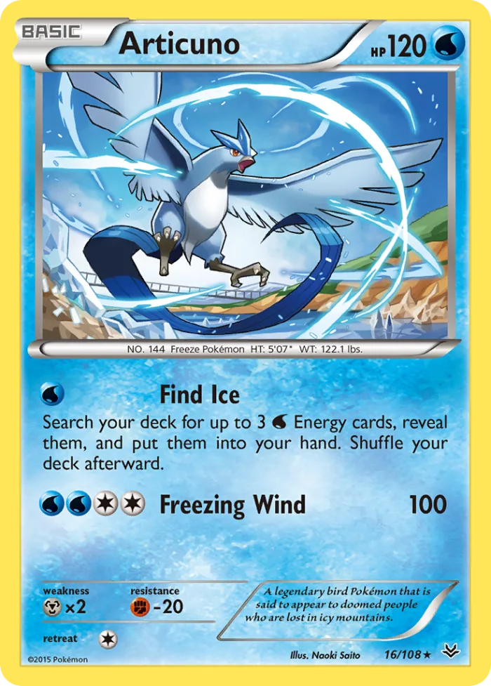 Articuno #16 Roaring Skies Pokemon card