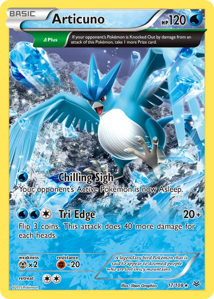 Articuno #17 Roaring Skies Pokemon card