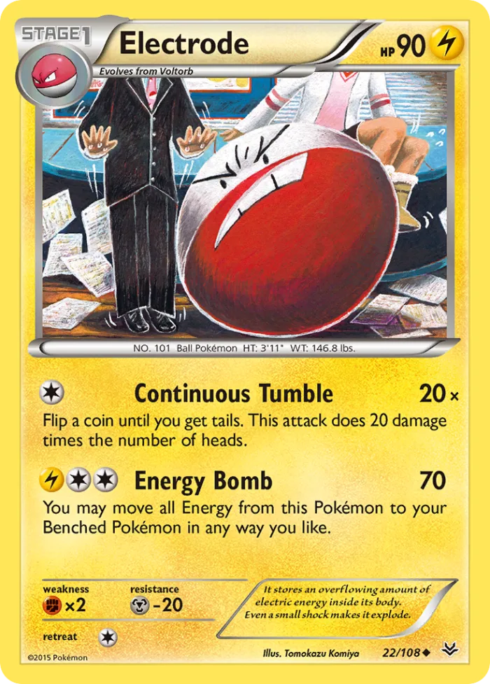 Electrode #22 Roaring Skies Pokemon card