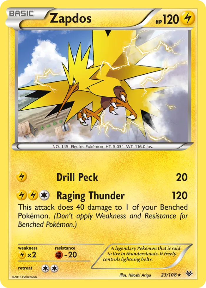 Zapdos #23 Roaring Skies Pokemon card