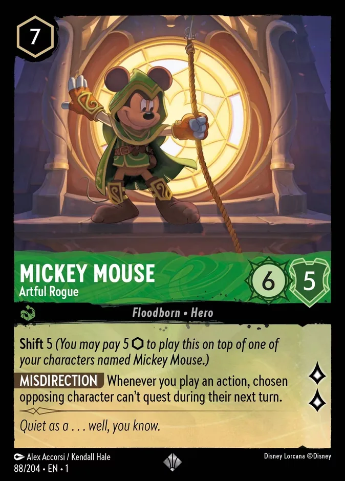 Mickey Mouse #88 The First Chapter Disney Lorcana card