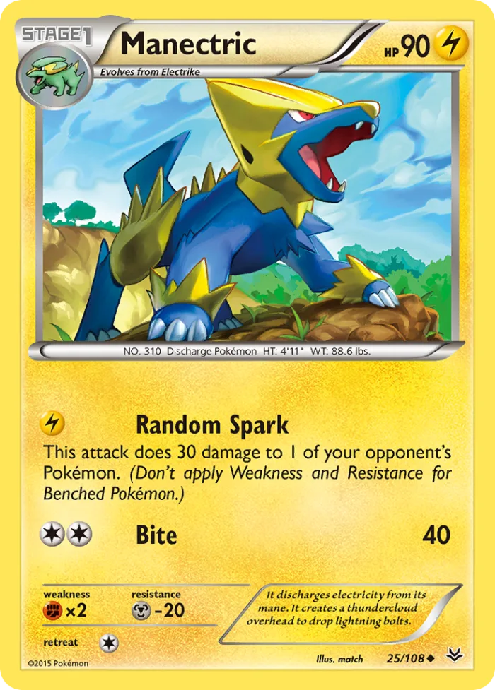 Manectric #25 Roaring Skies Pokemon card