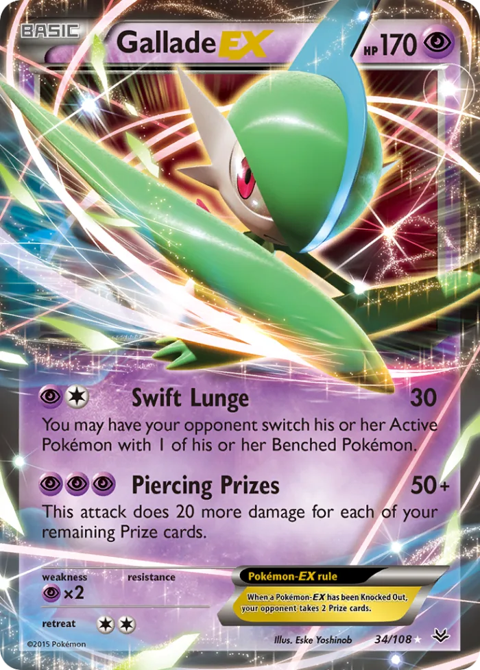 Gallade-EX #34 Roaring Skies Pokemon card