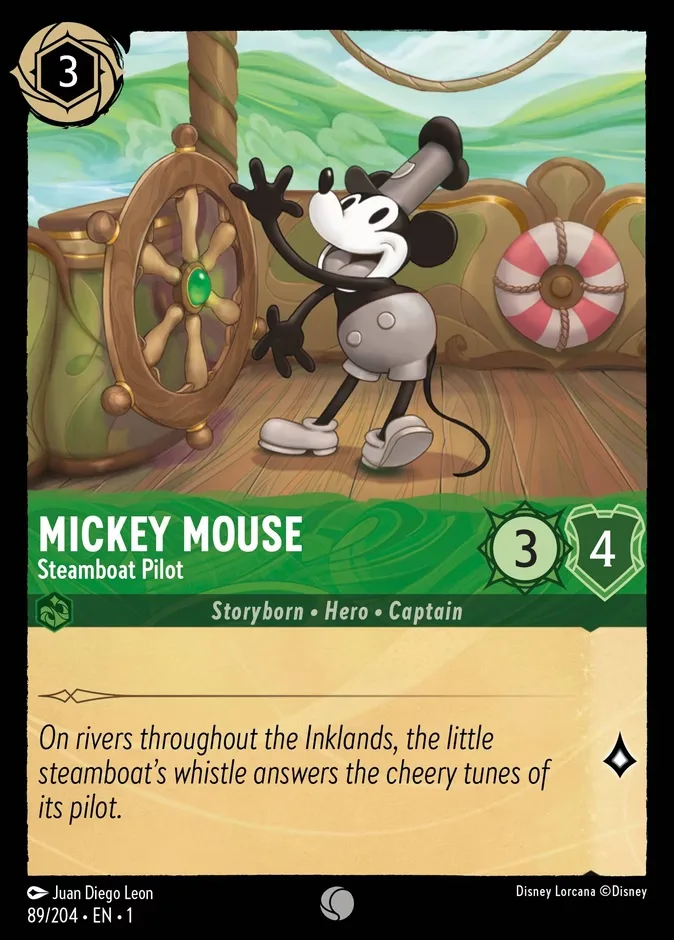 Mickey Mouse #89 The First Chapter Disney Lorcana card