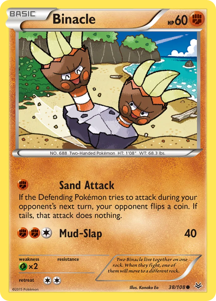 Binacle #38 Roaring Skies Pokemon card