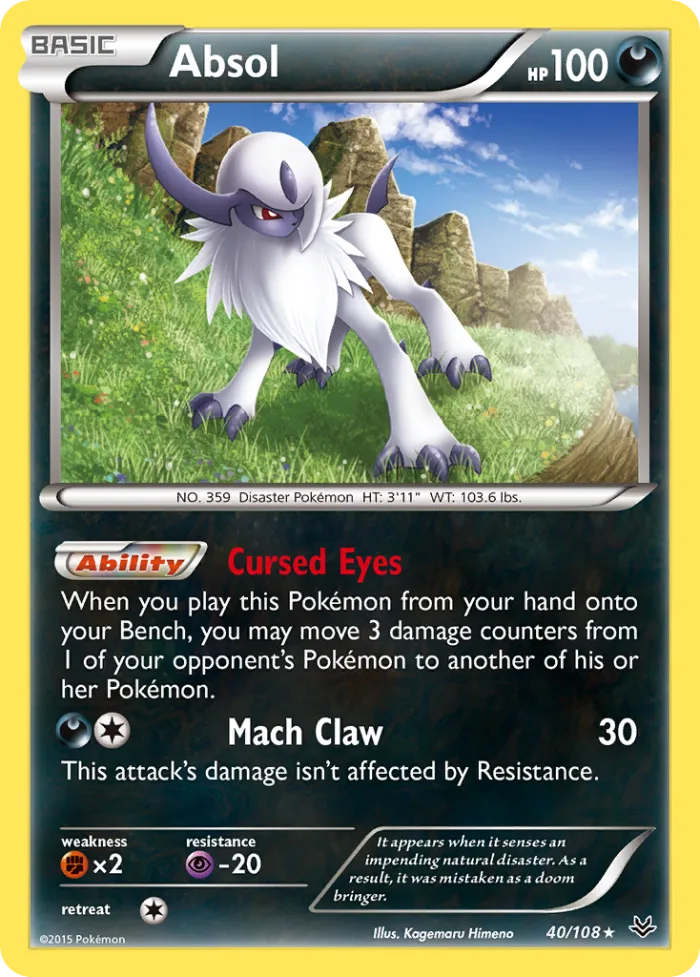 Absol #40 Roaring Skies Pokemon card