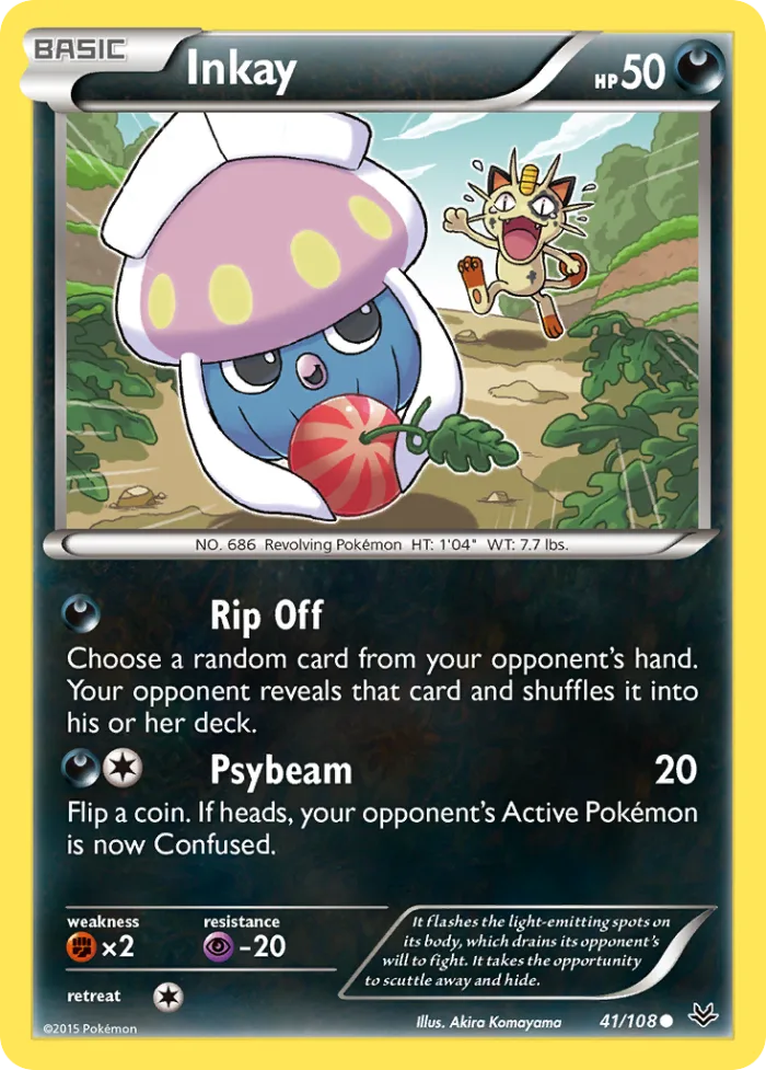 Inkay #41 Roaring Skies Pokemon card