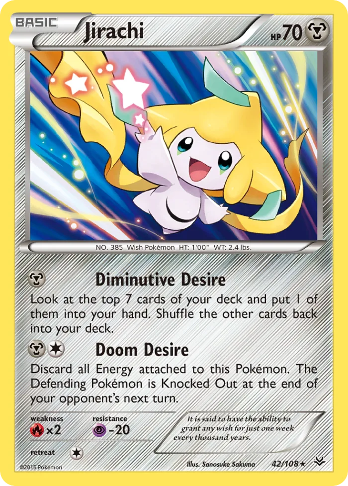 Jirachi #42 Roaring Skies Pokemon card