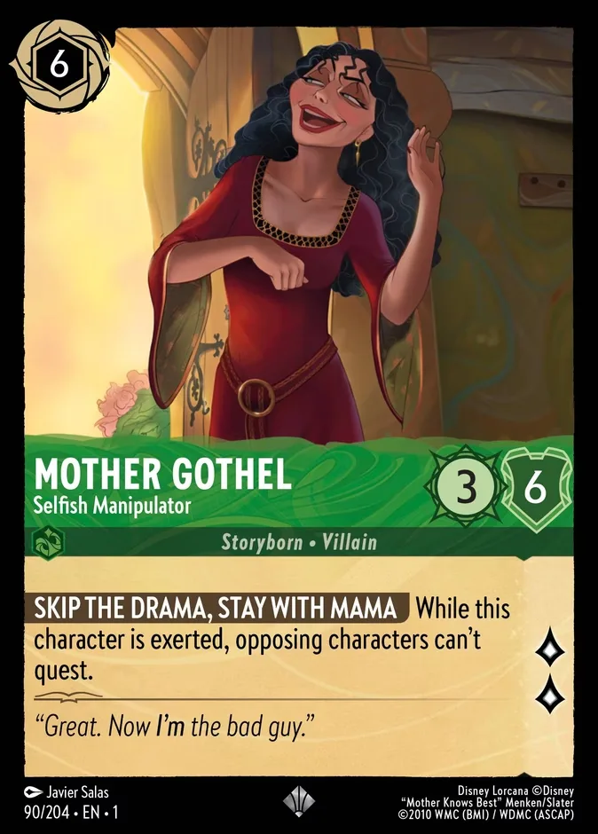 Mother Gothel #90 The First Chapter Disney Lorcana card