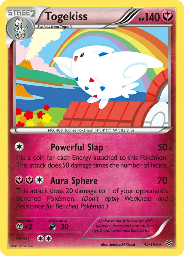 Togekiss #45 Roaring Skies Pokemon card
