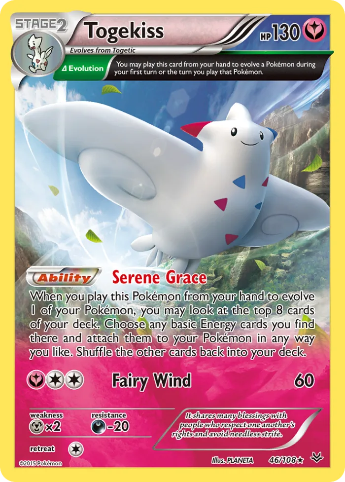 Togekiss #46 Roaring Skies Pokemon card