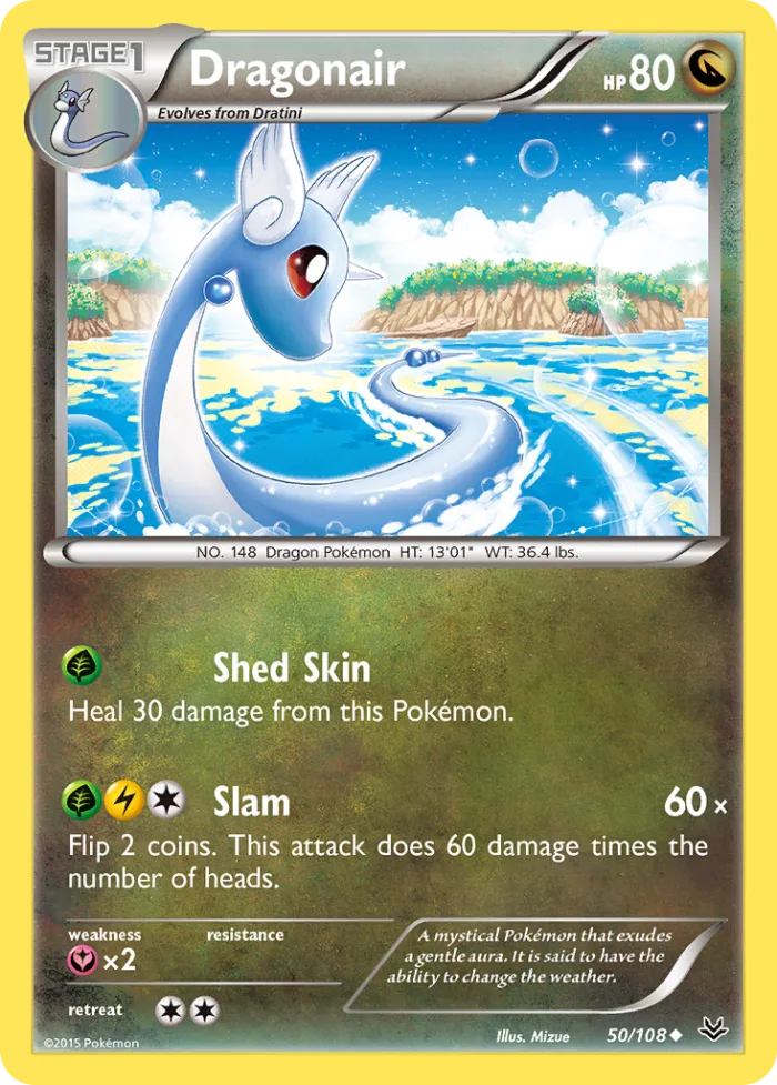 Dragonair #50 Roaring Skies Pokemon card