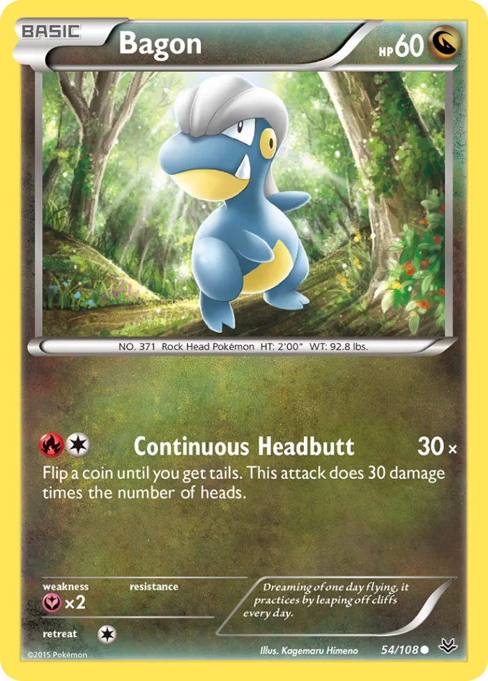Bagon #54 Roaring Skies Pokemon card