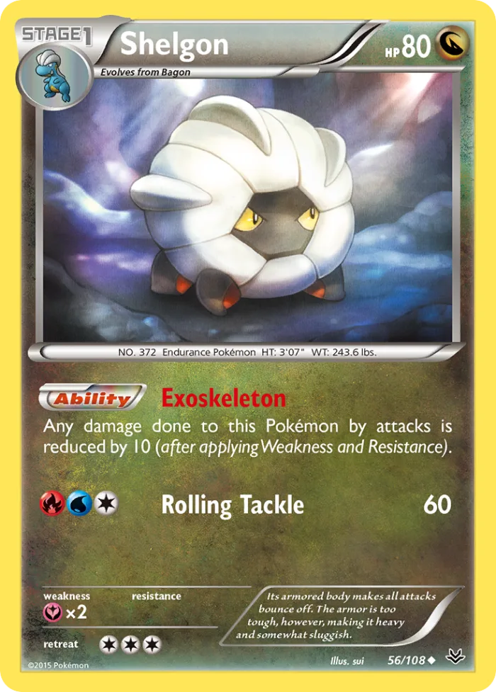 Shelgon #56 Roaring Skies Pokemon card