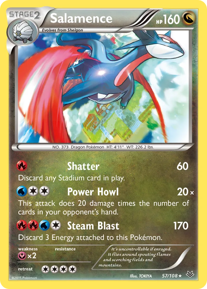 Salamence #57 Roaring Skies Pokemon card