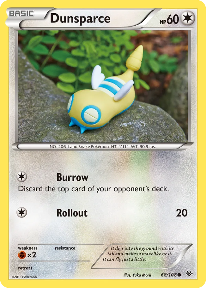 Dunsparce #68 Roaring Skies Pokemon card