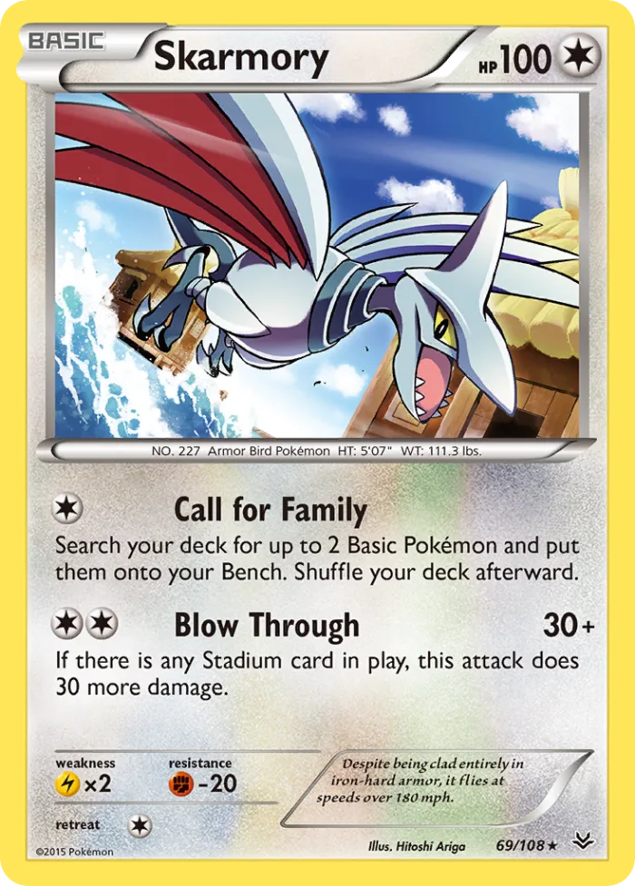 Skarmory #69 Roaring Skies Pokemon card