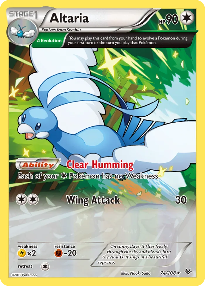 Altaria #74 Roaring Skies Pokemon card