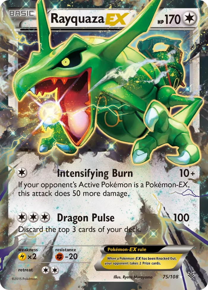Rayquaza-EX #75 Roaring Skies Pokemon card
