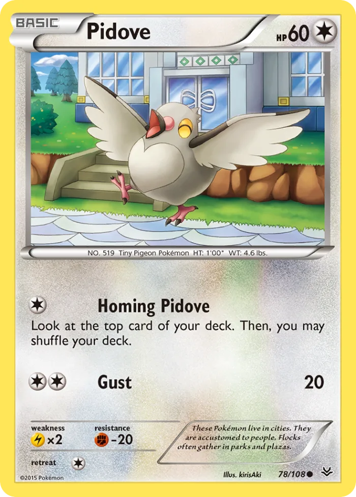 Pidove #78 Roaring Skies Pokemon card