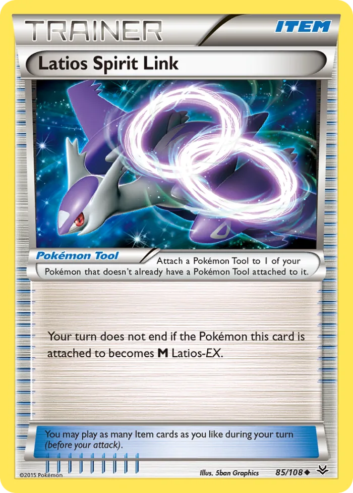 Latios Spirit Link #85 Roaring Skies Pokemon card