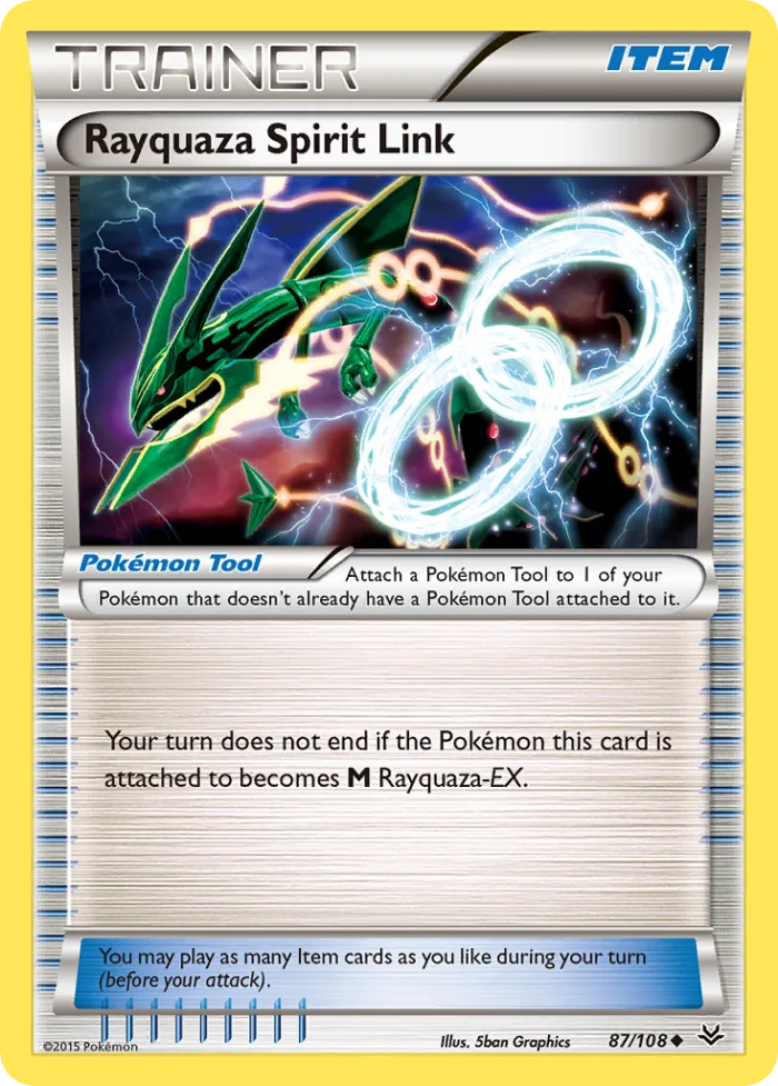 Rayquaza Spirit Link #87 Roaring Skies Pokemon card