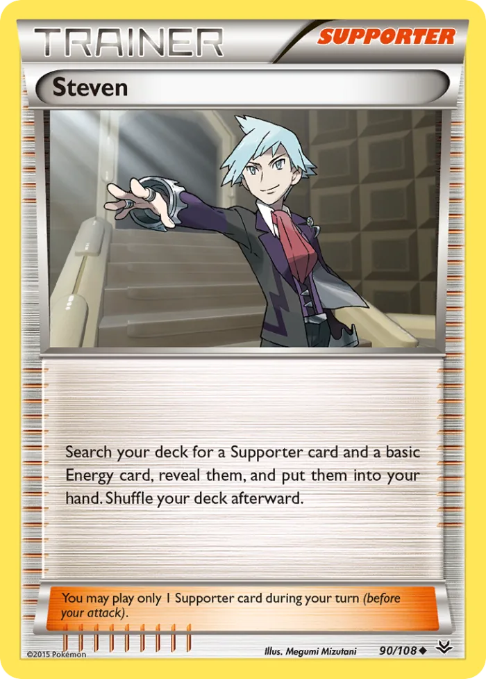 Steven #90 Roaring Skies Pokemon card