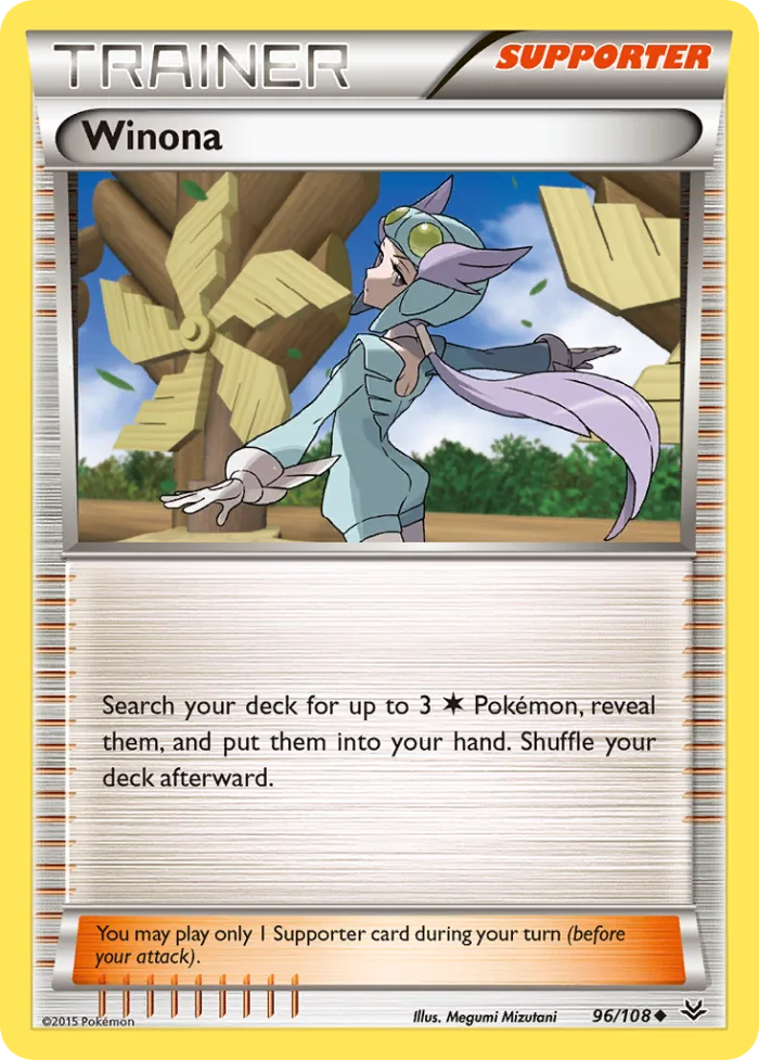 Winona #96 Roaring Skies Pokemon card