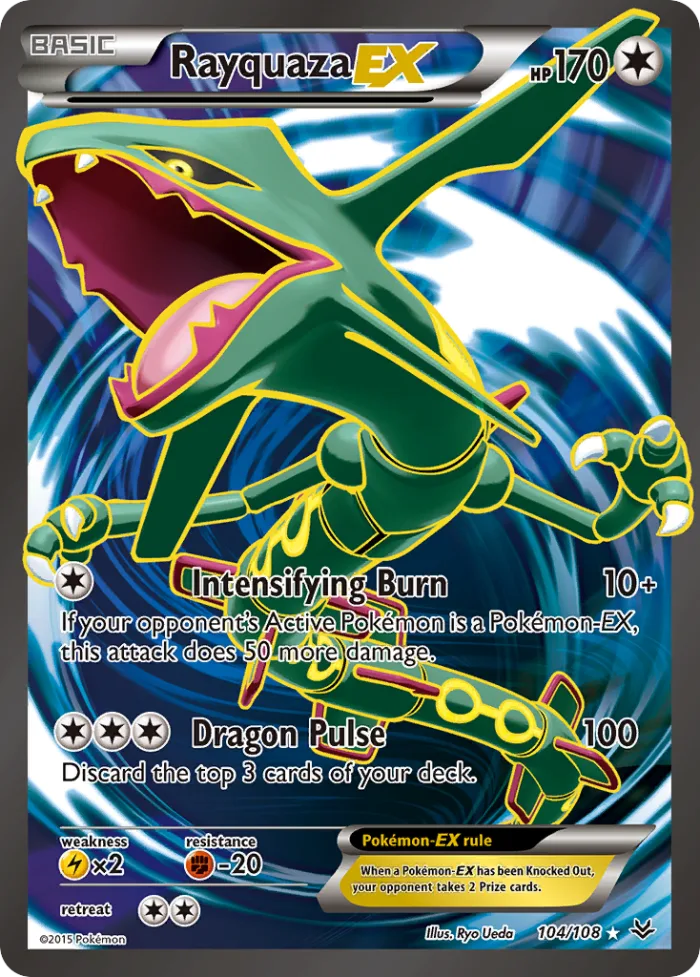 Rayquaza-EX #104 Roaring Skies Pokemon card