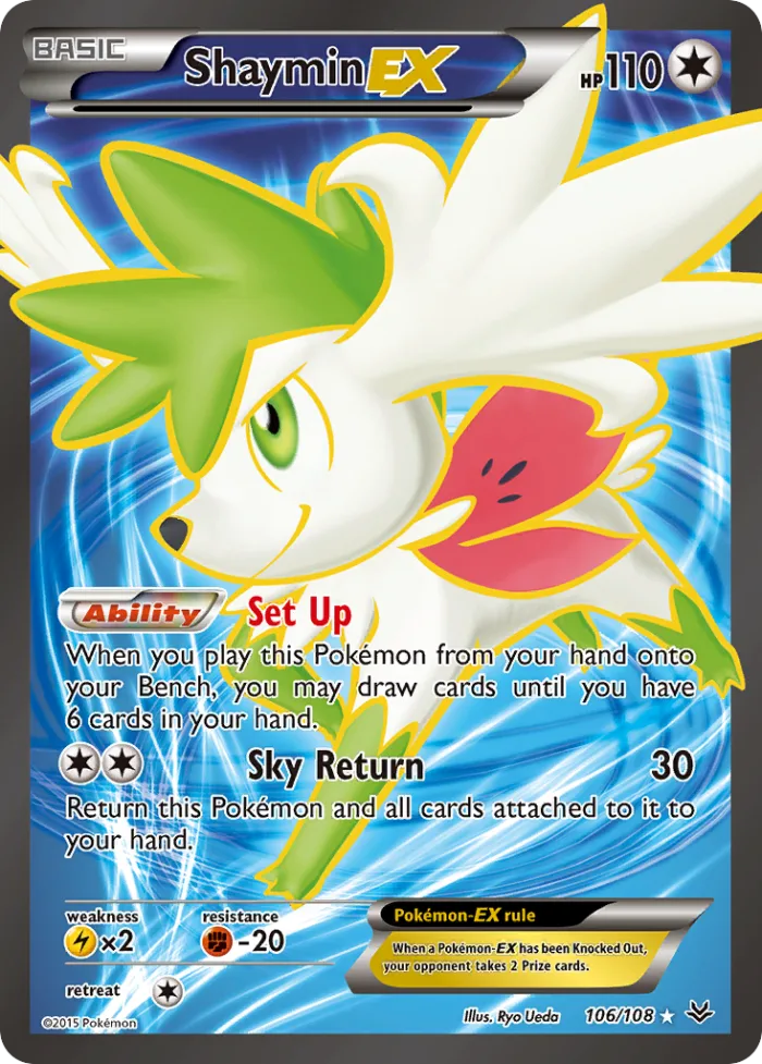 Shaymin-EX #106 Roaring Skies Pokemon card