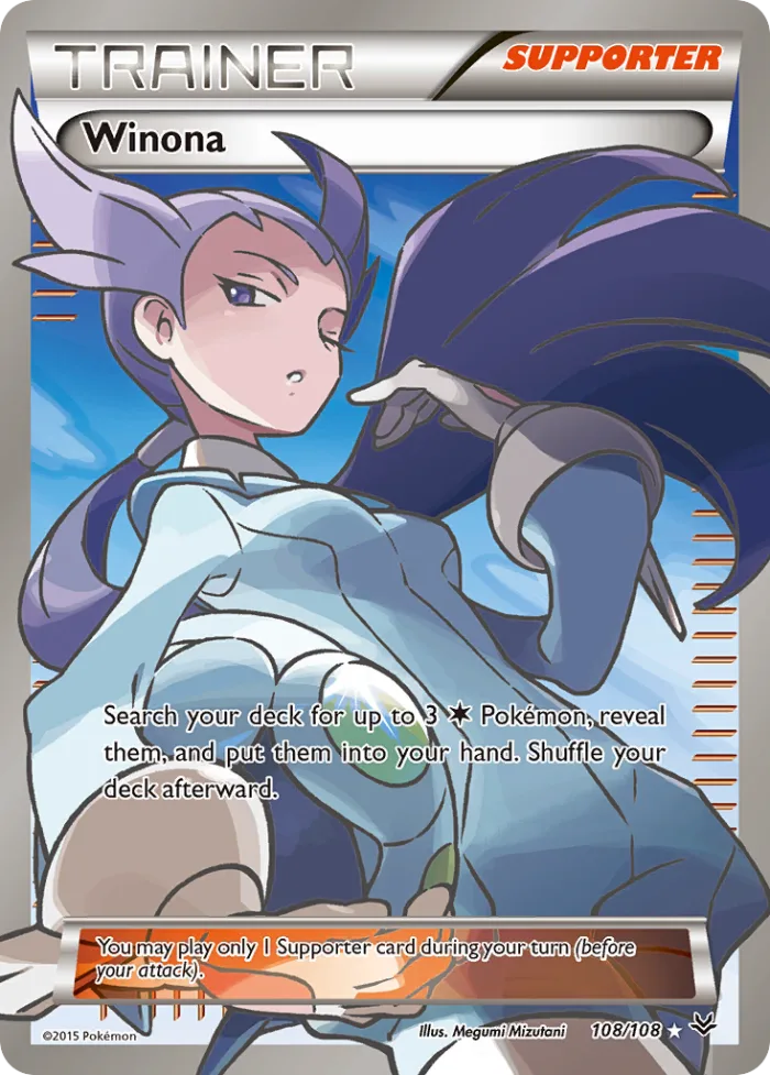 Winona #108 Roaring Skies Pokemon card