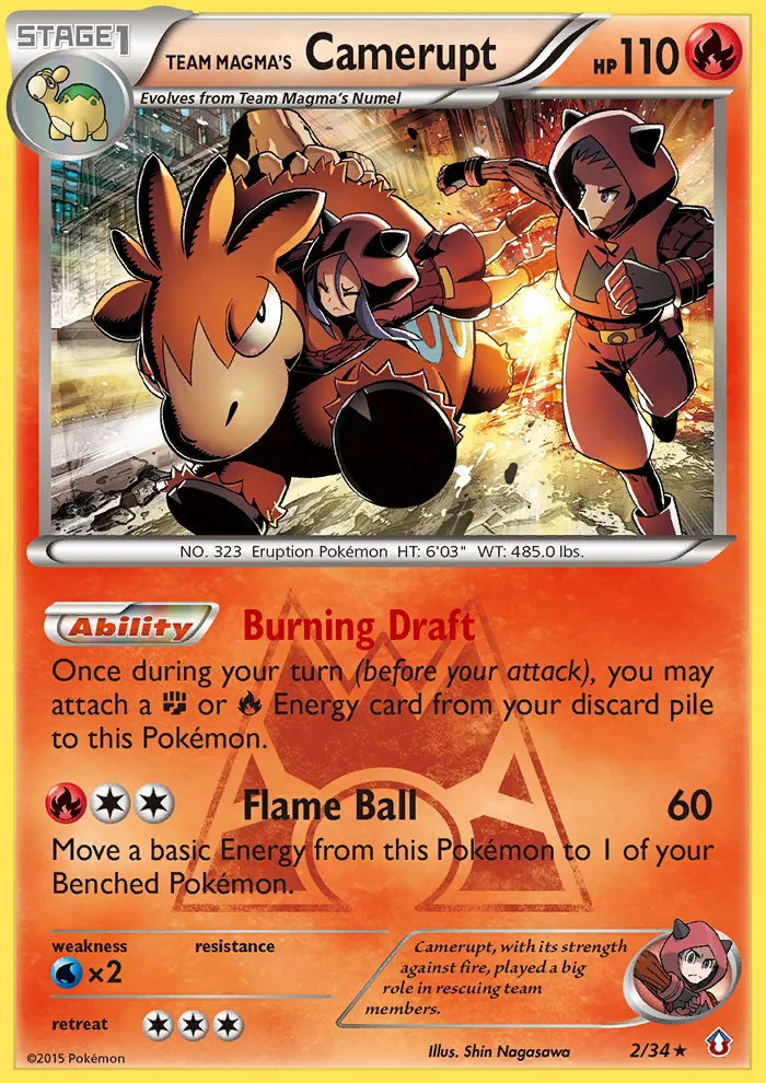 Team Magma's Camerupt #2 Double Crisis Pokemon card
