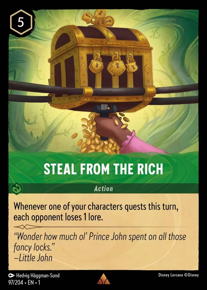 Steal from the Rich #97 The First Chapter Disney Lorcana card