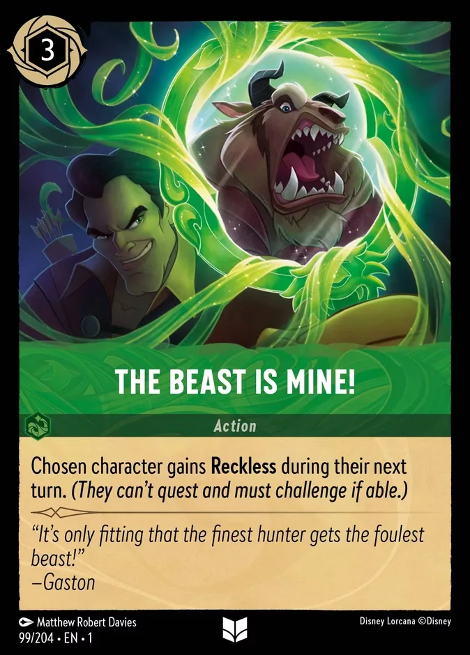 The Beast is Mine! #99 The First Chapter Disney Lorcana card