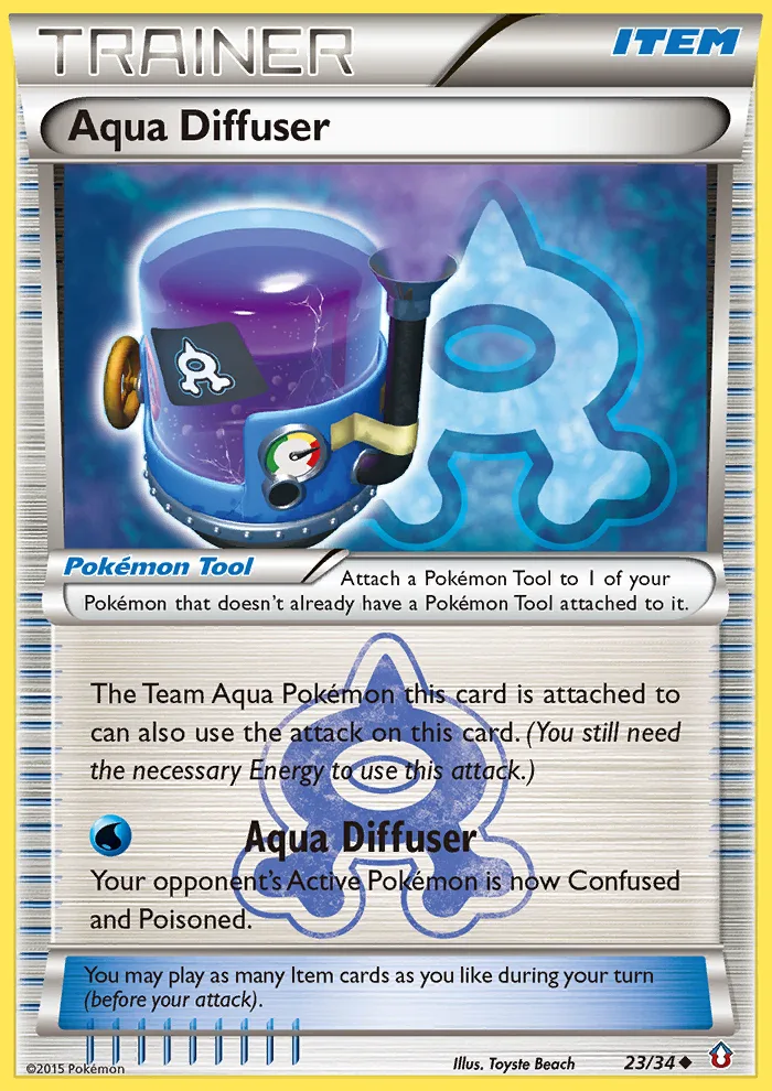 Aqua Diffuser #23 Double Crisis Pokemon card