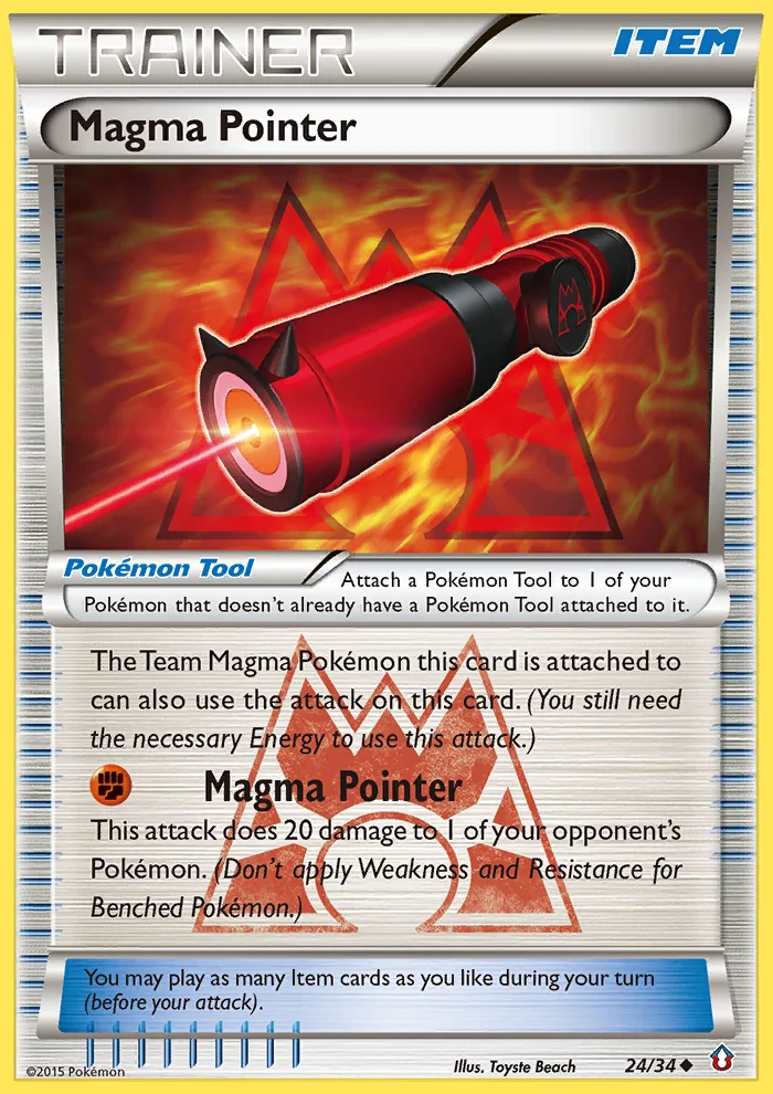 Magma Pointer #24 Double Crisis Pokemon card