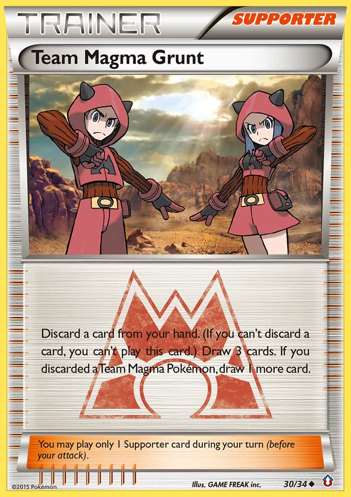Team Magma Grunt #30 Double Crisis Pokemon card